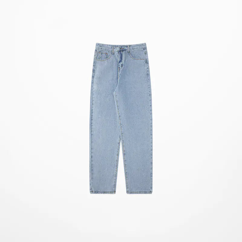 Loose Straight-Leg Cropped Jeans