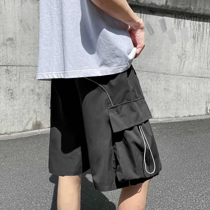 Loose Straight Cargo Shorts