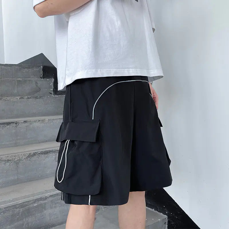 Loose Straight Cargo Shorts