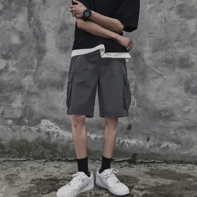 Loose Straight Cargo Shorts