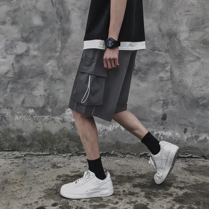 Loose Straight Cargo Shorts
