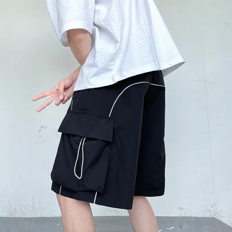 Loose Straight Cargo Shorts
